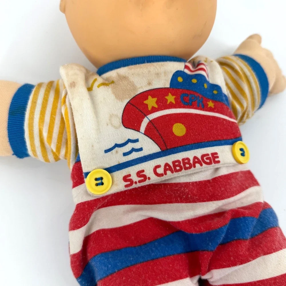 Vintage 1986 Cabbage Patch Kids Doll Hasbro S.S. Cabbage Nautical Outfit Blonde
